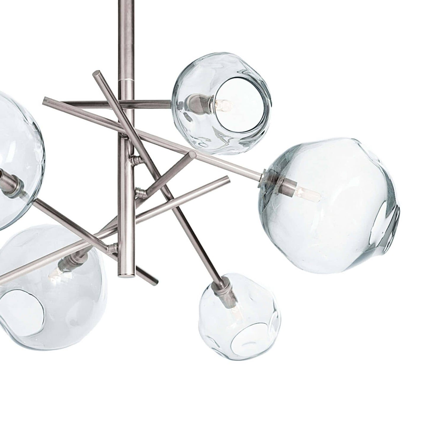 Regina Andrew Molten Chandelier With Clear Glass in Polished Nickel