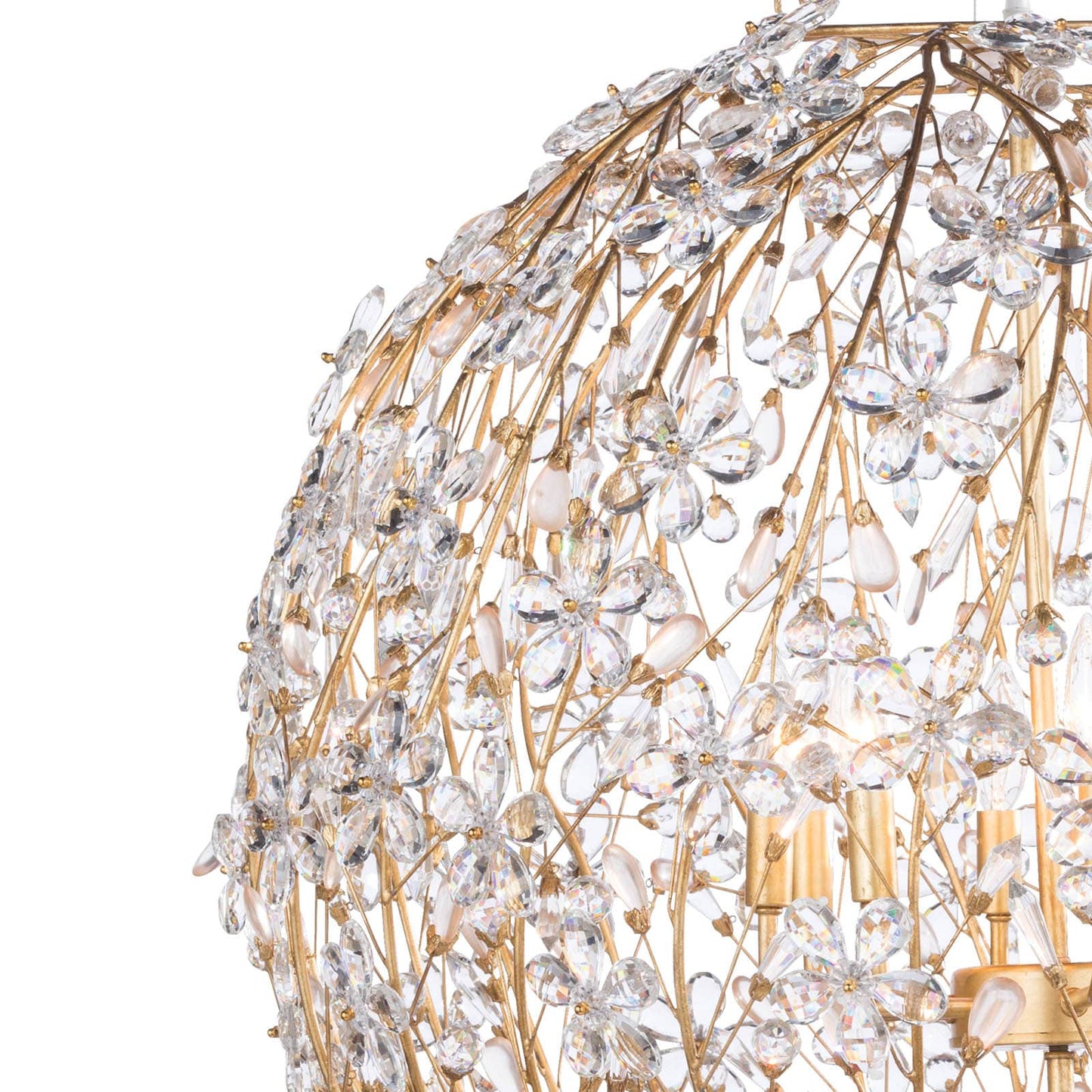 Regina Andrew Cheshire Chandelier Large in Gold Leaf