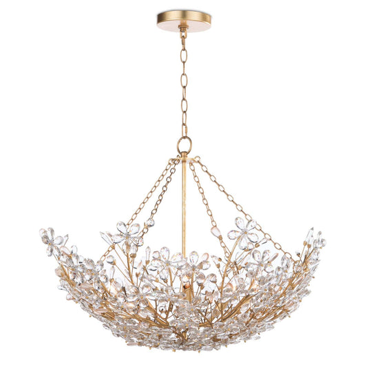 Regina Andrew Cheshire Basin Chandelier in Gold Leaf