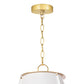 Regina Andrew French Maid Chandelier Large in White and Natural Brass