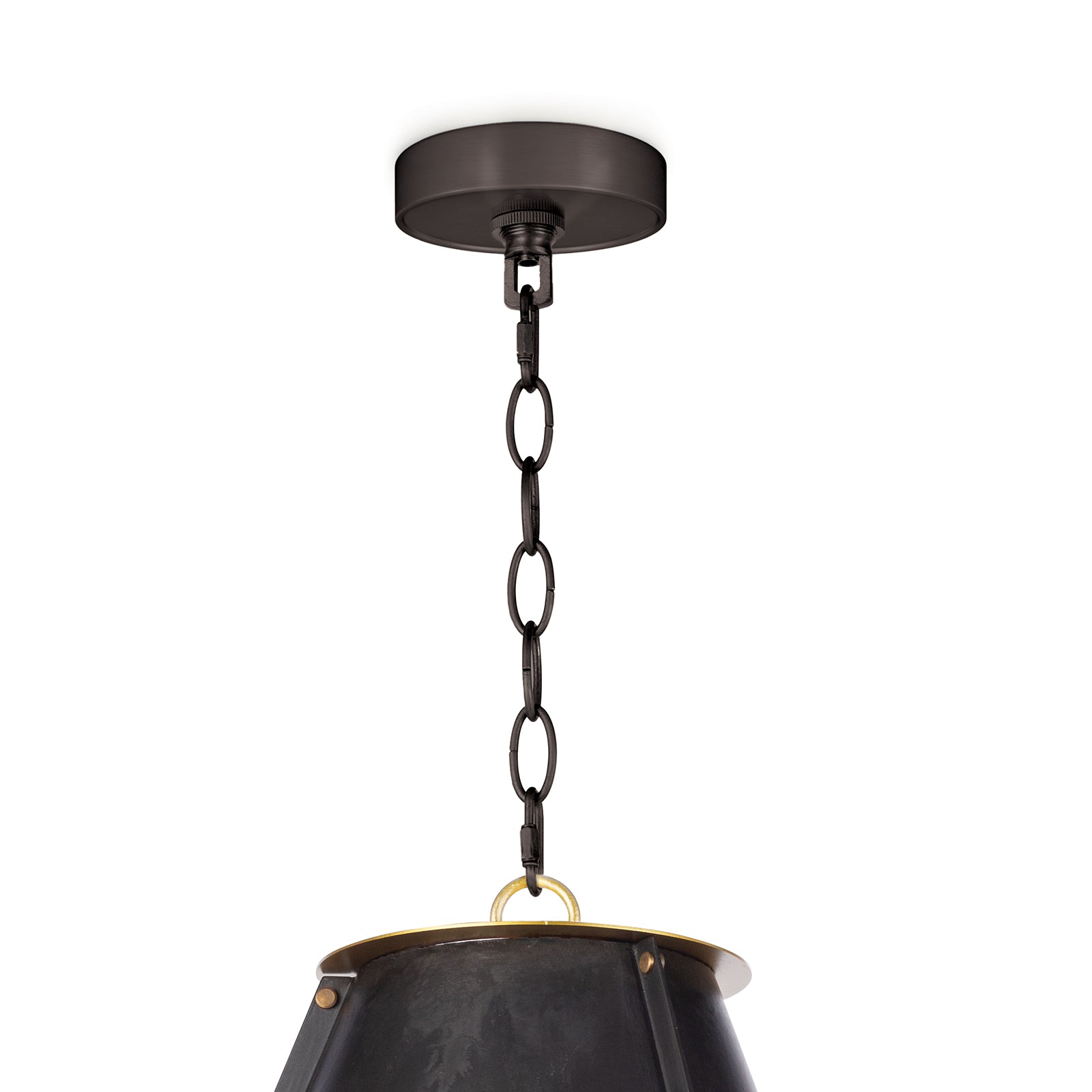 Regina Andrew French Maid Chandelier SM in Blackened Brass Natural Brass