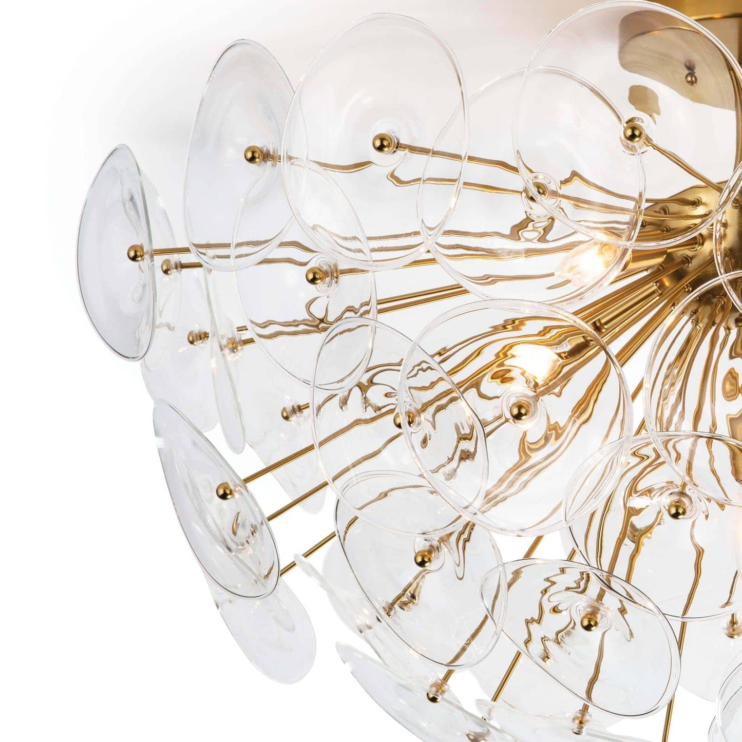 Regina Andrew Poppy Glass Semi Flush Mount in Clear