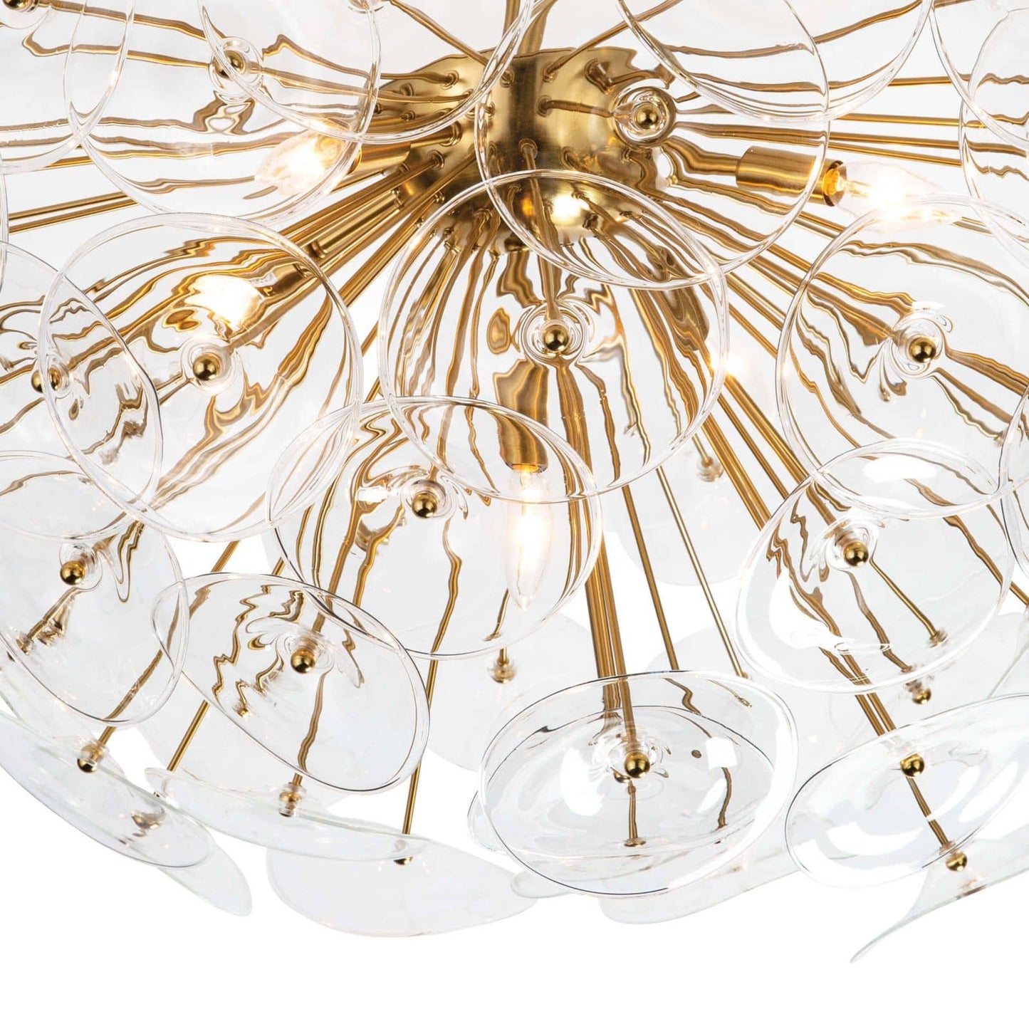 Regina Andrew Poppy Glass Semi Flush Mount in Clear