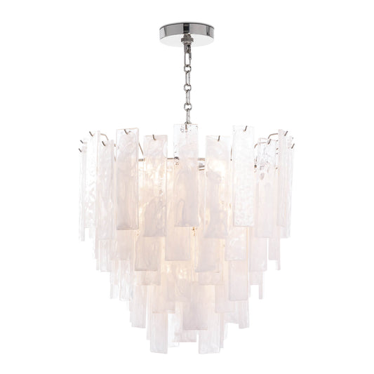 Regina Andrew Glacier Chandelier Small in Polished Nickel