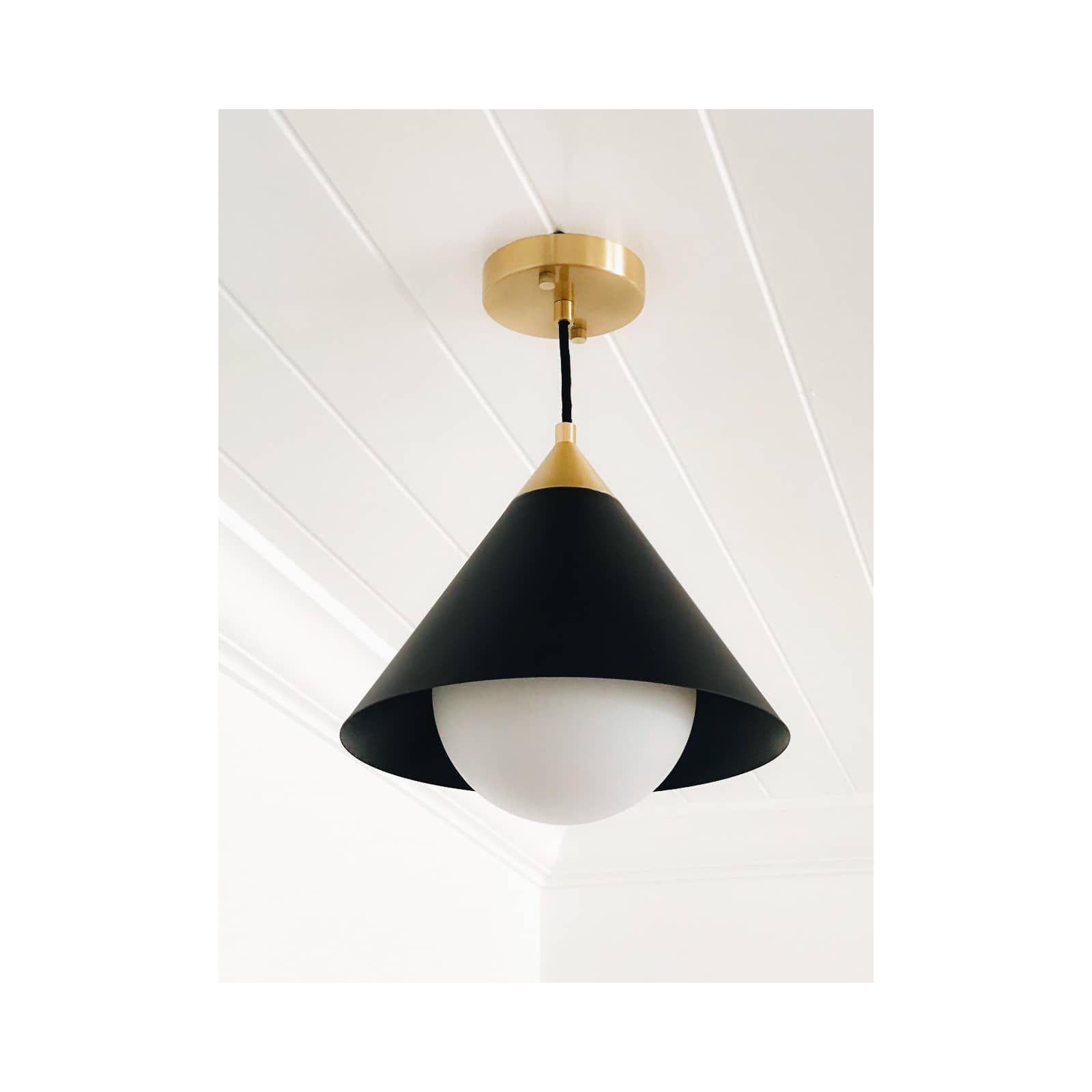 Regina Andrew Hilton Pendant in Blackened Brass and Natural Brass