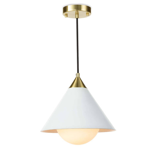 Regina Andrew Hilton Pendant in White and Natural Brass