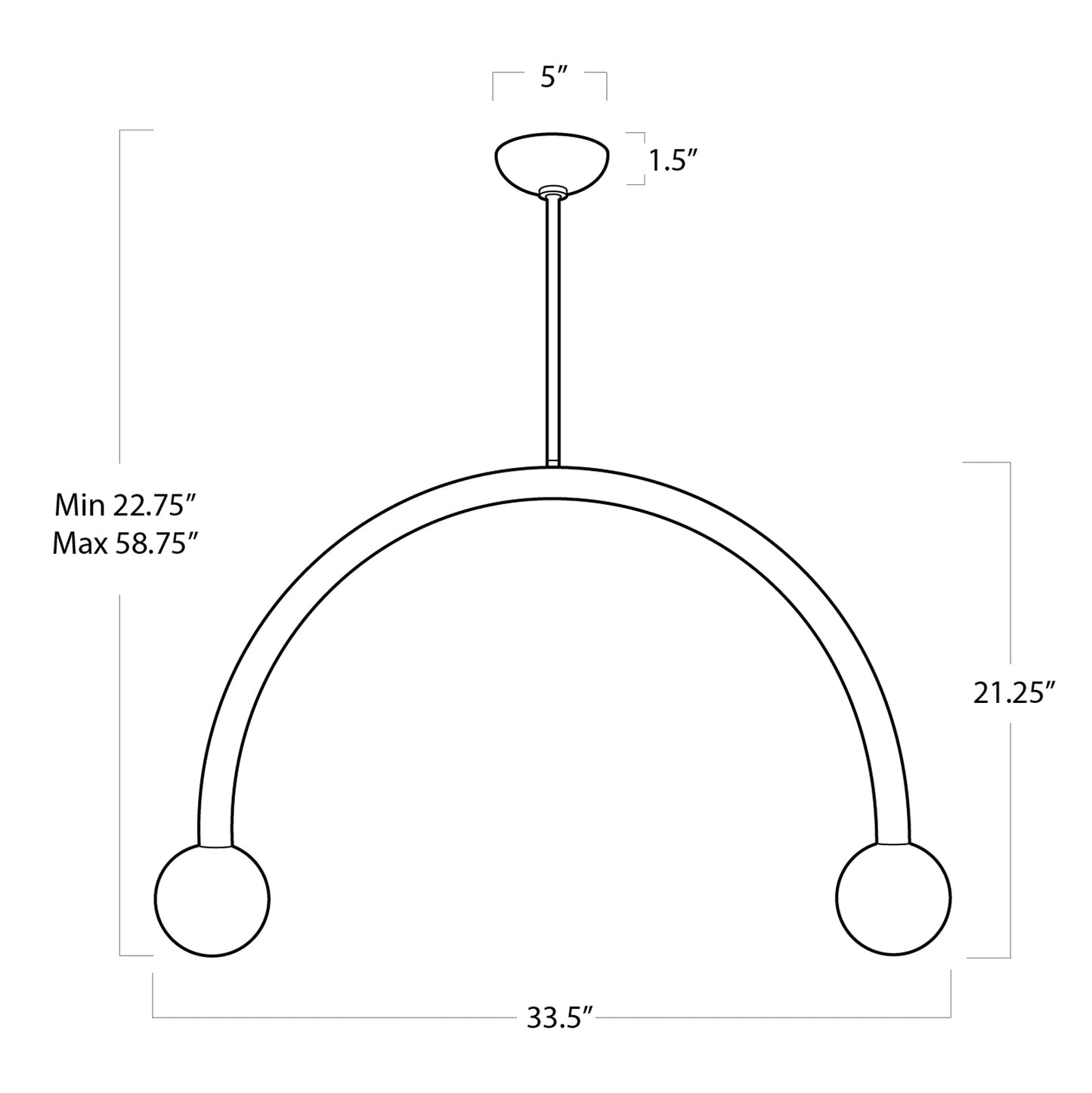 Regina Andrew Happy Pendant Large in Polished Nickel