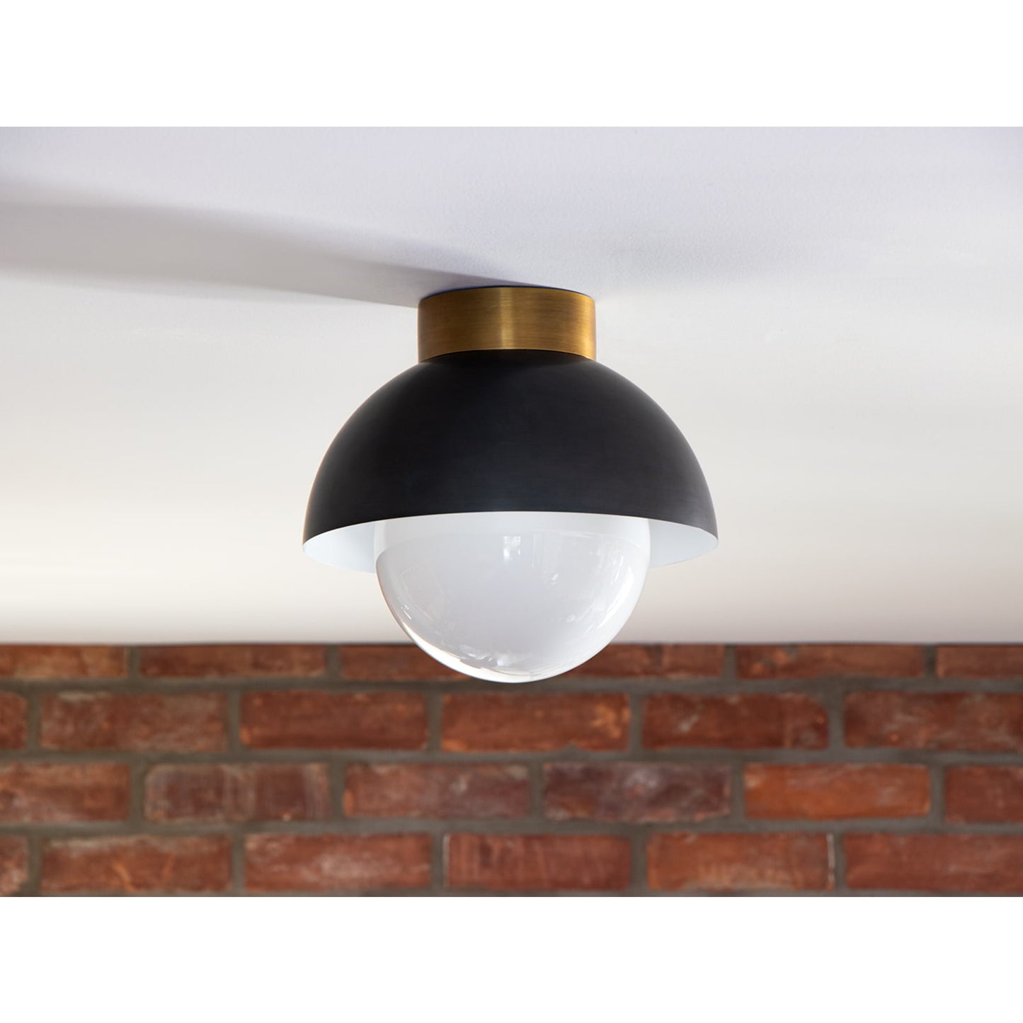 Regina Andrew Montreux Flush Mount in Oil Rubbed Bronze and Natural Brass