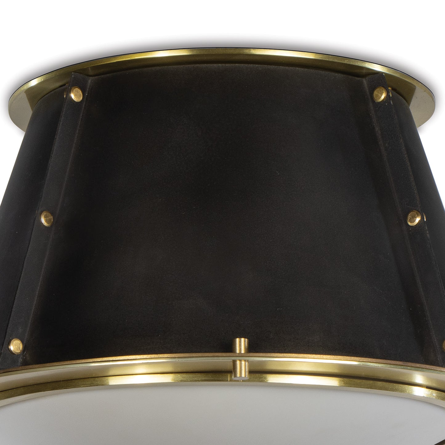 Regina Andrew French Maid Flush Mount in Blackened Brass & Natural Brass