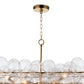 Regina Andrew Bubbles Chandelier Linear in Clear Natural Brass