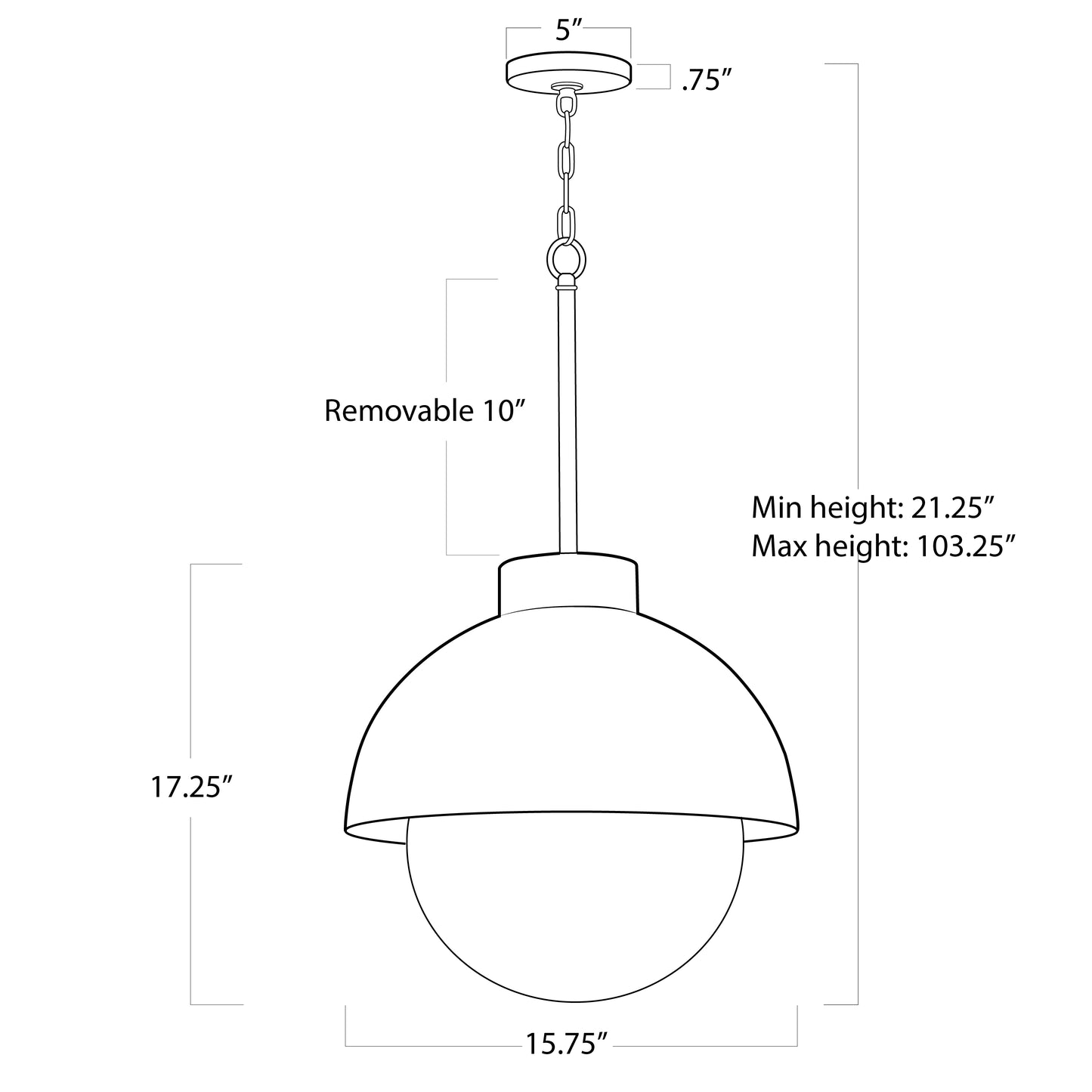 Regina Andrew Montreux Pendant in Natural Brass