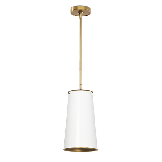 Regina Andrew Hattie Pendant in White and Natural Brass