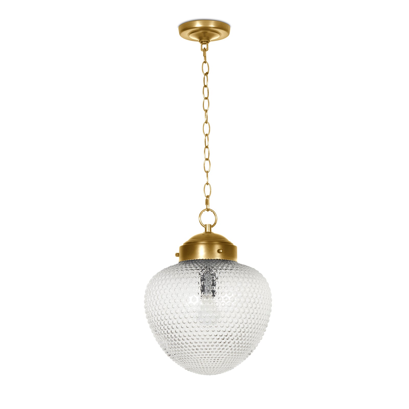 Regina Andrew Sadie Glass Pendant in Natural Brass