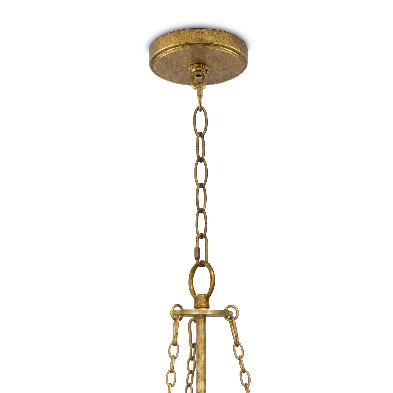 Regina Andrew River Reed Basin Chandelier in Antique Gold Leaf