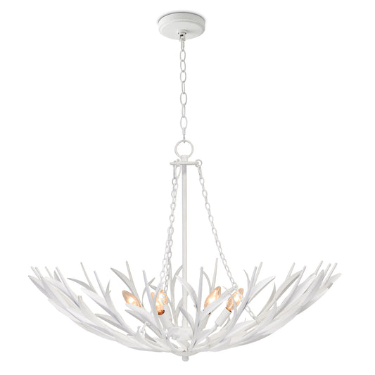 Regina Andrew River Reed Basin Chandelier in White