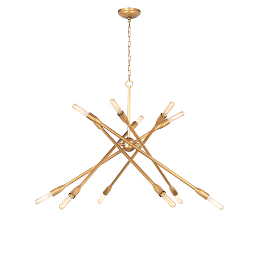 Regina Andrew Cobra Chandelier Large in Natural Brass