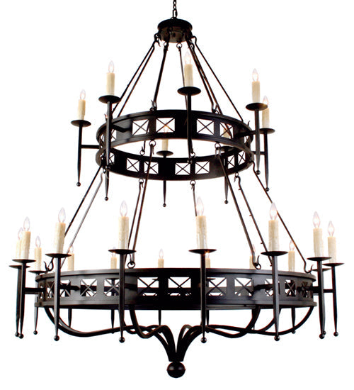72" Gina 24-Light Two Tier Chandelier by 2nd Ave Lighting