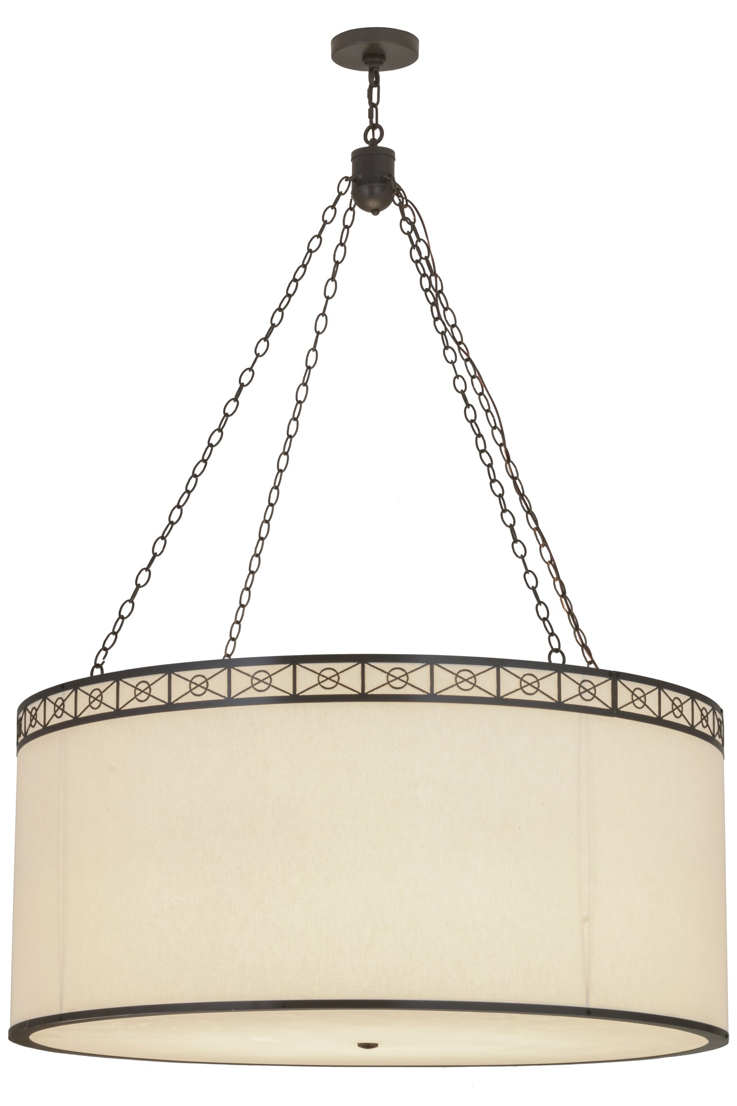 48" Cilindro Circle X Textrene Pendant by 2nd Ave Lighting