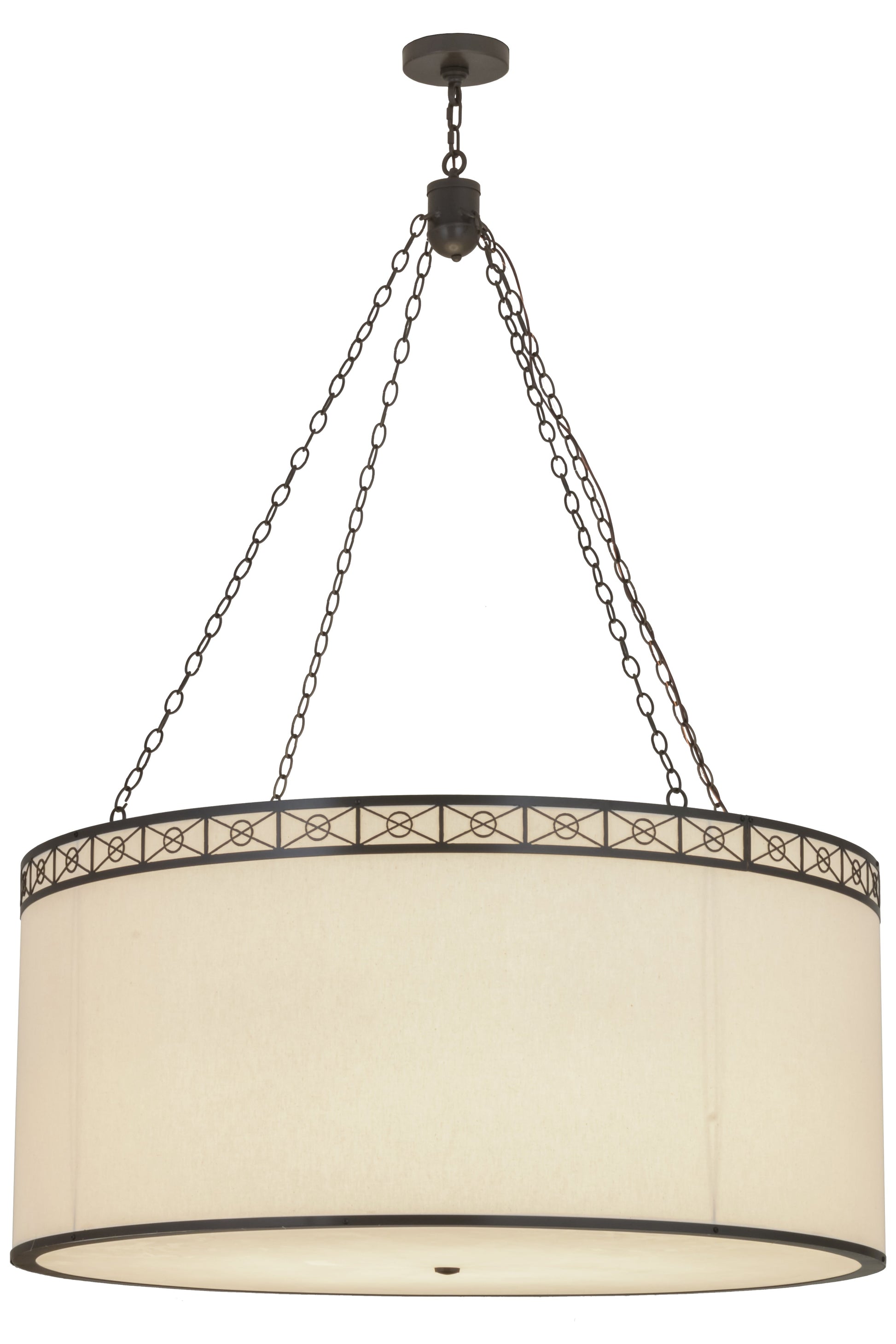 48" Cilindro Circle X Textrene Pendant by 2nd Ave Lighting