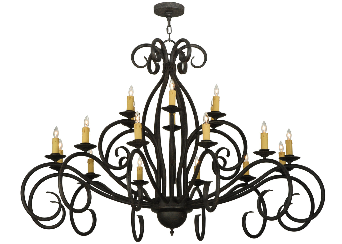 60" Sienna 18-Light Two Tier Chandelier by 2nd Ave Lighting
