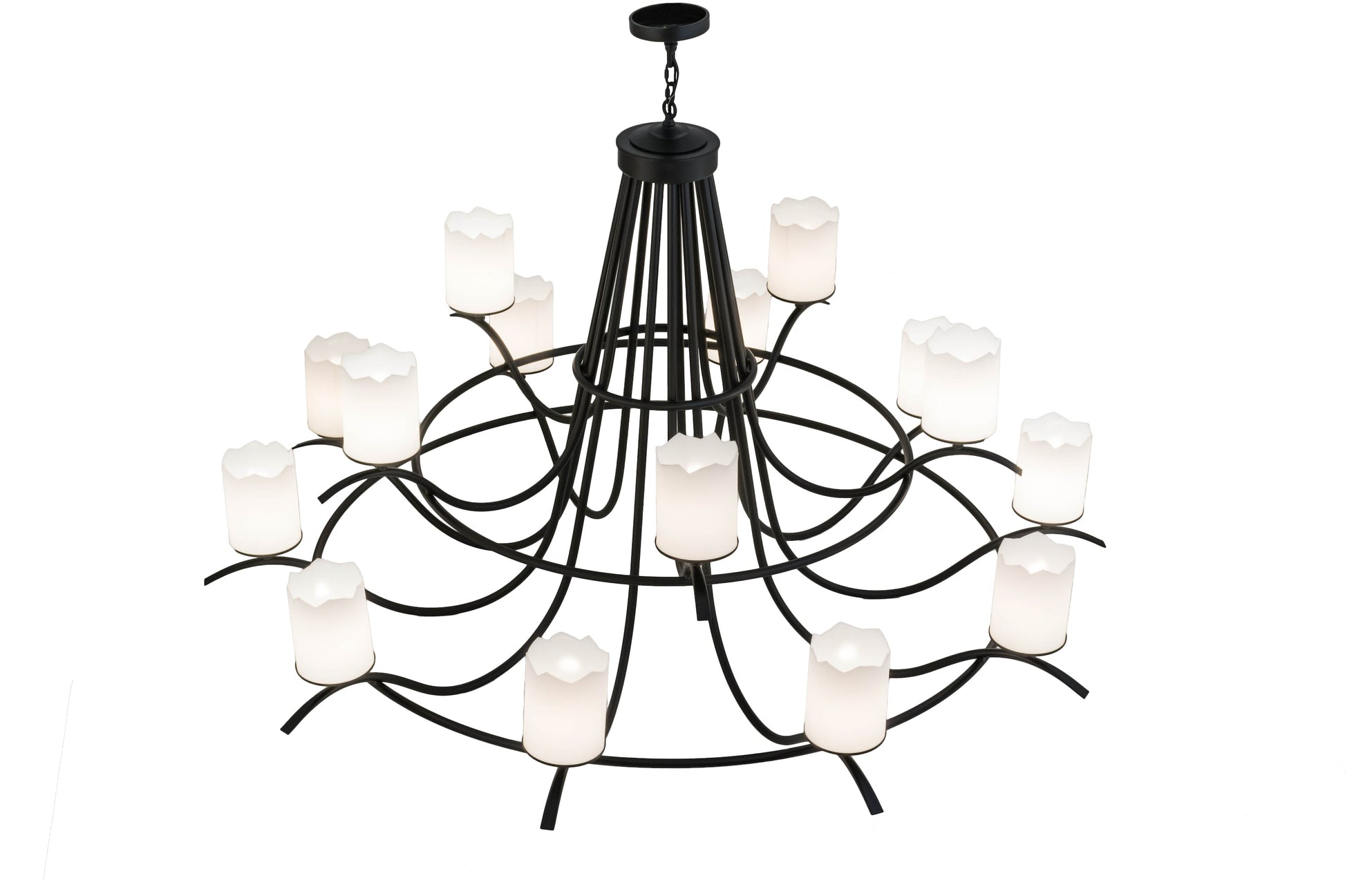78" Octavia 15-Light Two Tier Chandelier by 2nd Ave Lighting