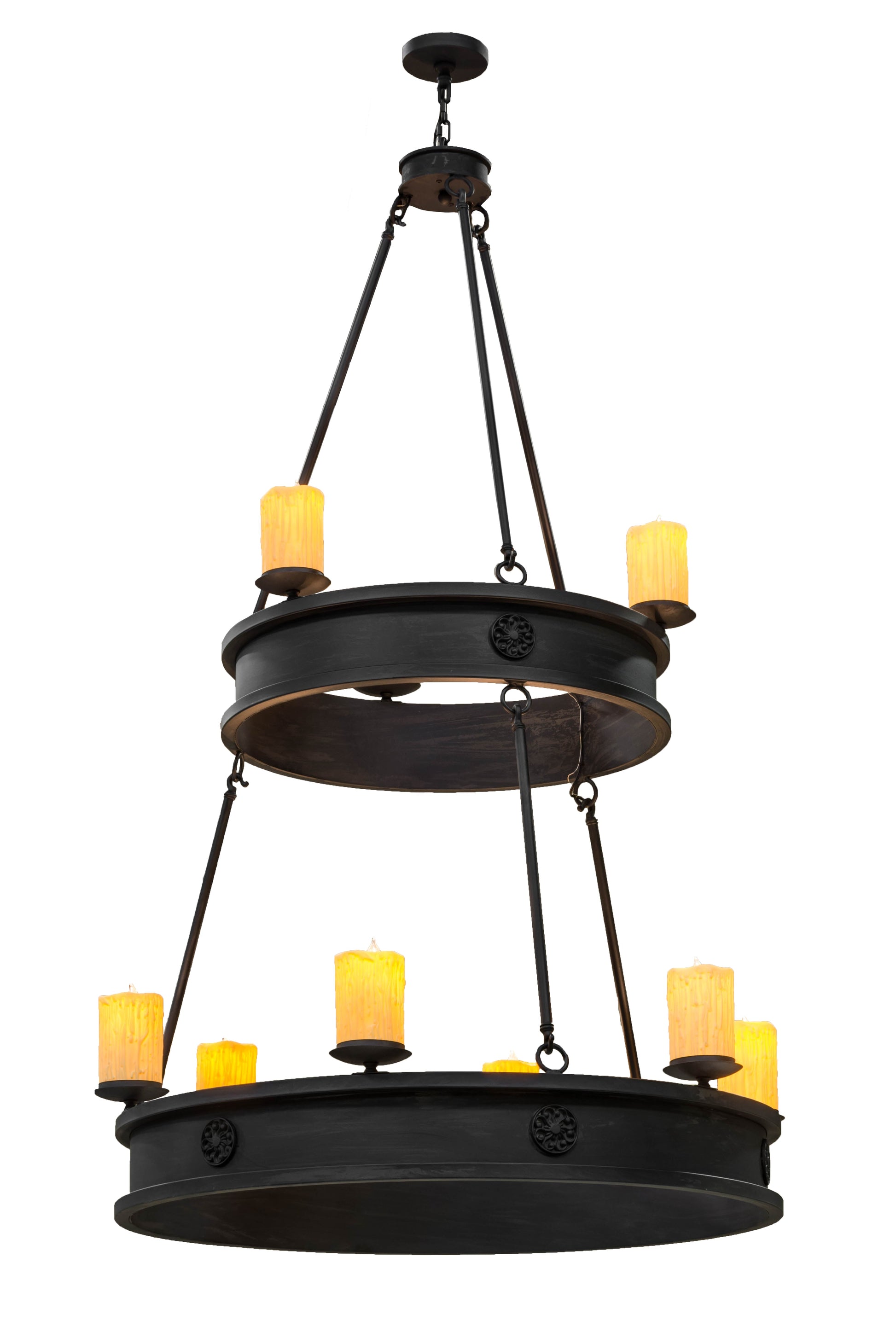 48" Lorenzo 9-Light Two Tier Chandelier by 2nd Ave Lighting