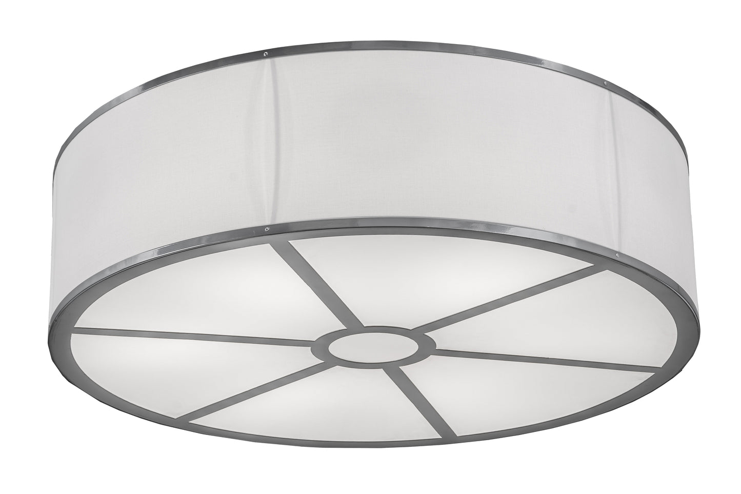 36" Cilindro White Textrene Flushmount by 2nd Ave Lighting