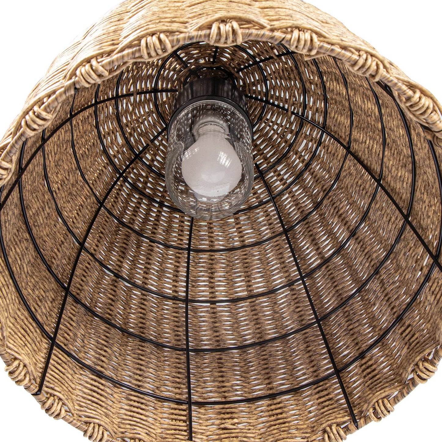 Coastal Living Beehive Outdoor Pendant Small in Weathered Natural