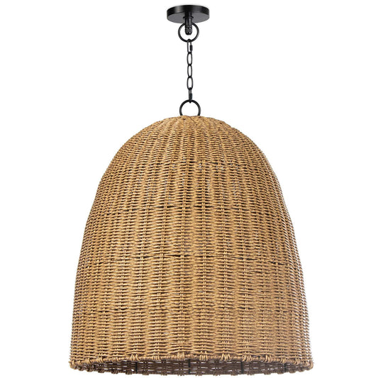 Coastal Living Beehive Outdoor Pendant Large in Weathered Natural