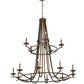 60" Octavia 15-Light Two Tier Chandelier by 2nd Ave Lighting