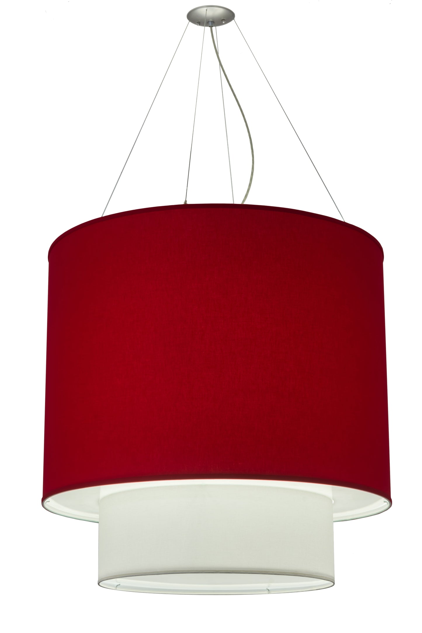 34" Cilindro Two Tier Textrene Pendant by 2nd Ave Lighting