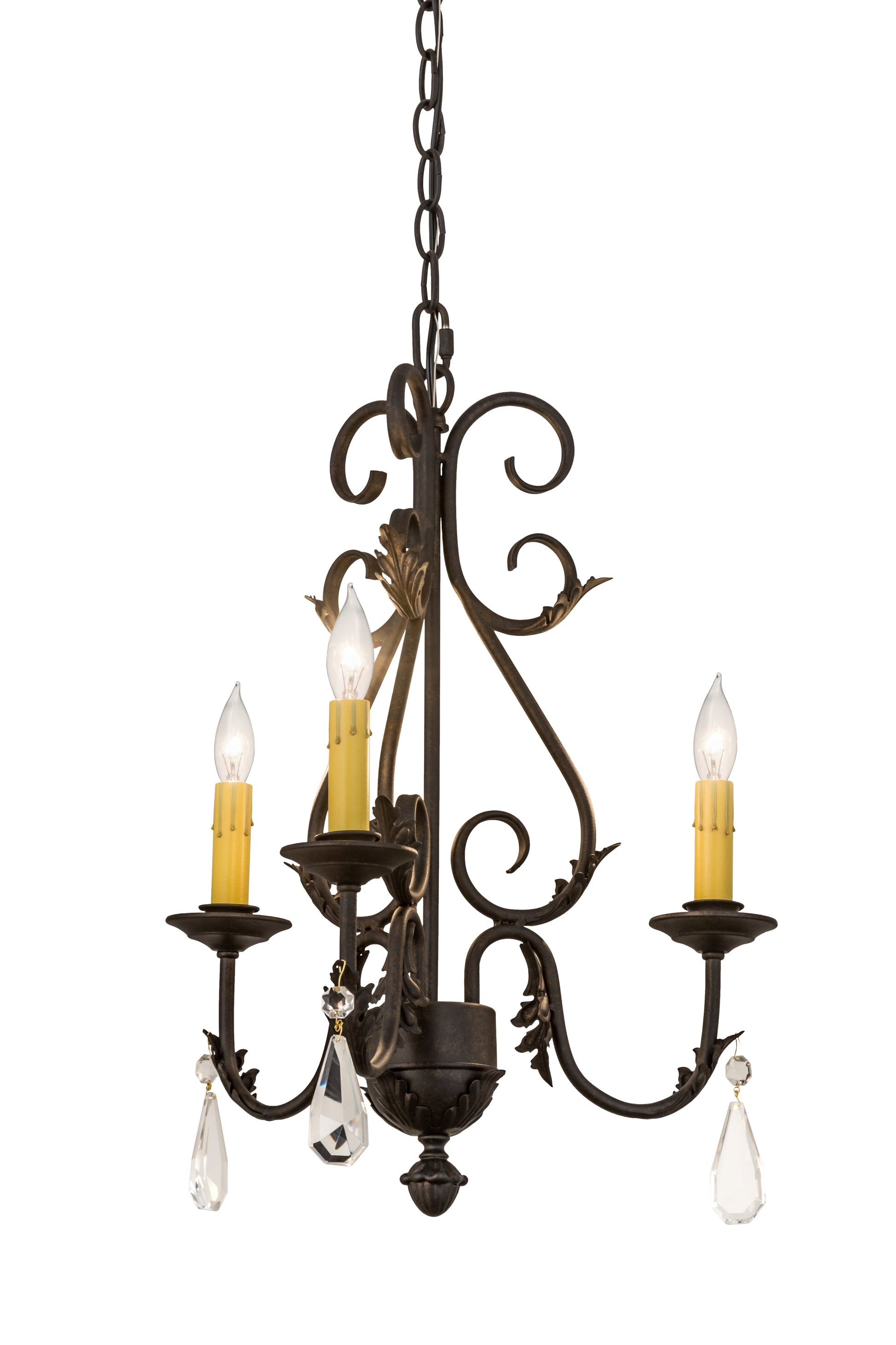 18" French Elegance 3-Light Chandelier by 2nd Ave Lighting