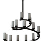 60" French Horn 17-Light Chandelier by 2nd Ave Lighting