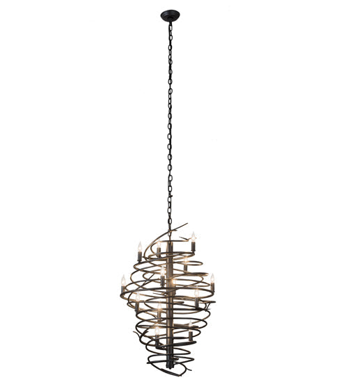 24" Cyclone 13-Light Chandelier by 2nd Ave Lighting