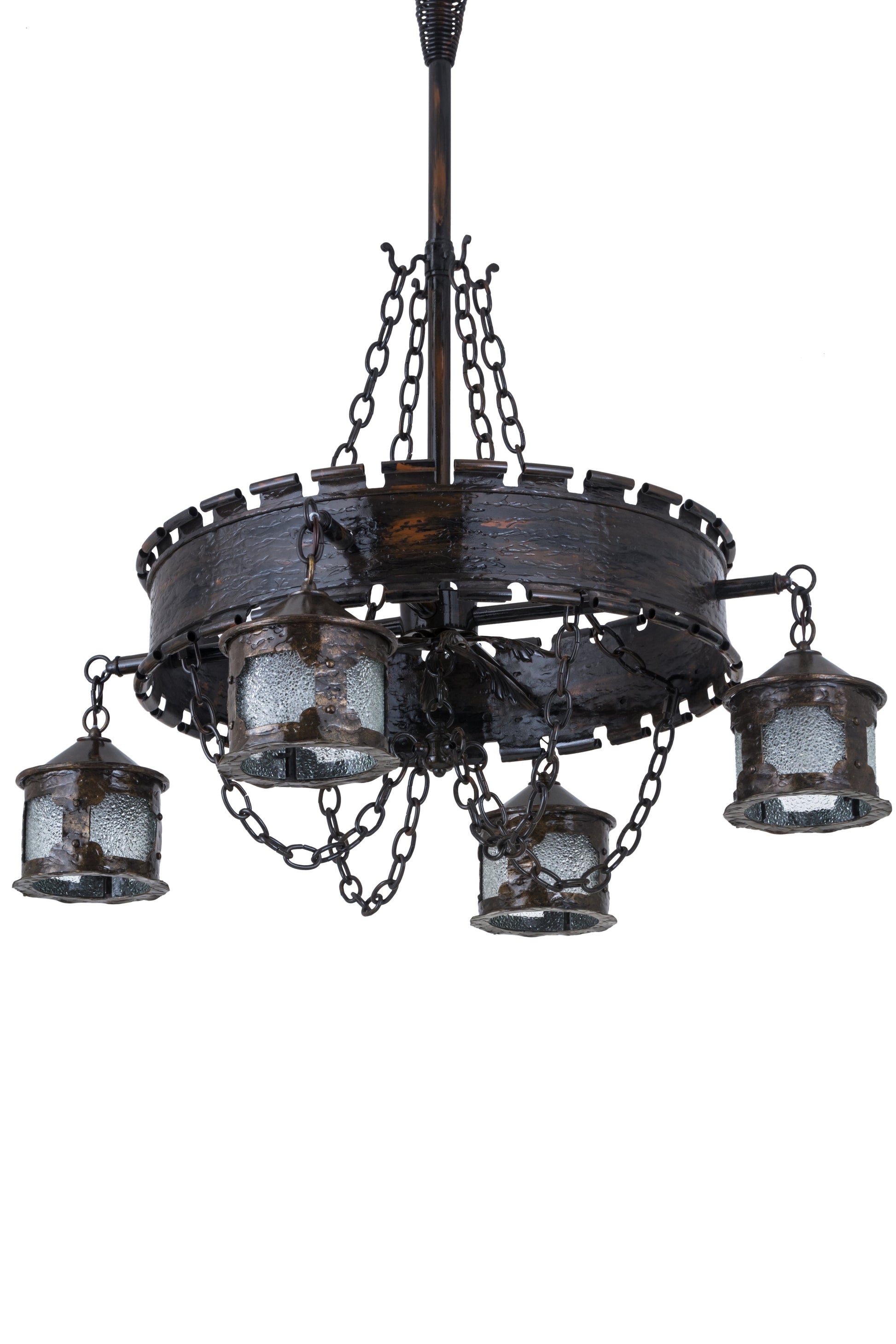 40" Antique Gothic 4-Light Chandelier by 2nd Ave Lighting