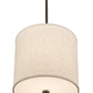 12" Cilindro Textrene Pendant by 2nd Ave Lighting