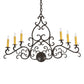 36" Long Meredith Oblong Chandelier by 2nd Ave Lighting