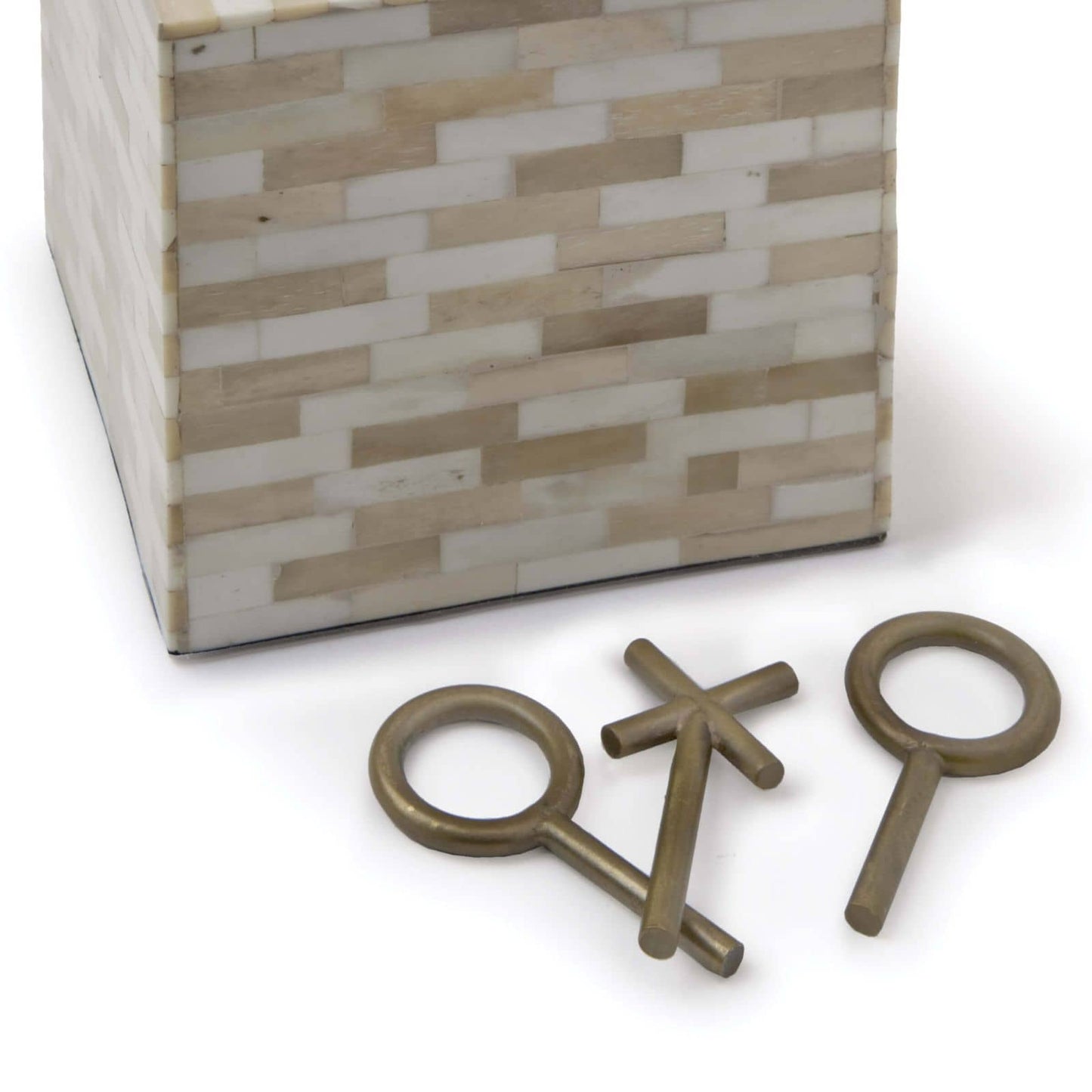 Regina Andrew Tic Tac Toe Block in Multi-Tone Bone