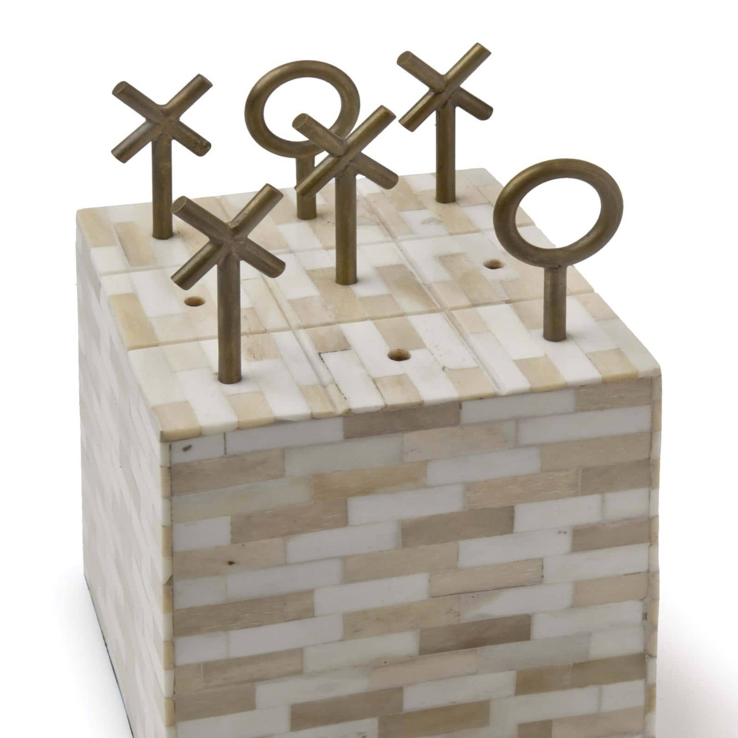 Regina Andrew Tic Tac Toe Block in Multi-Tone Bone