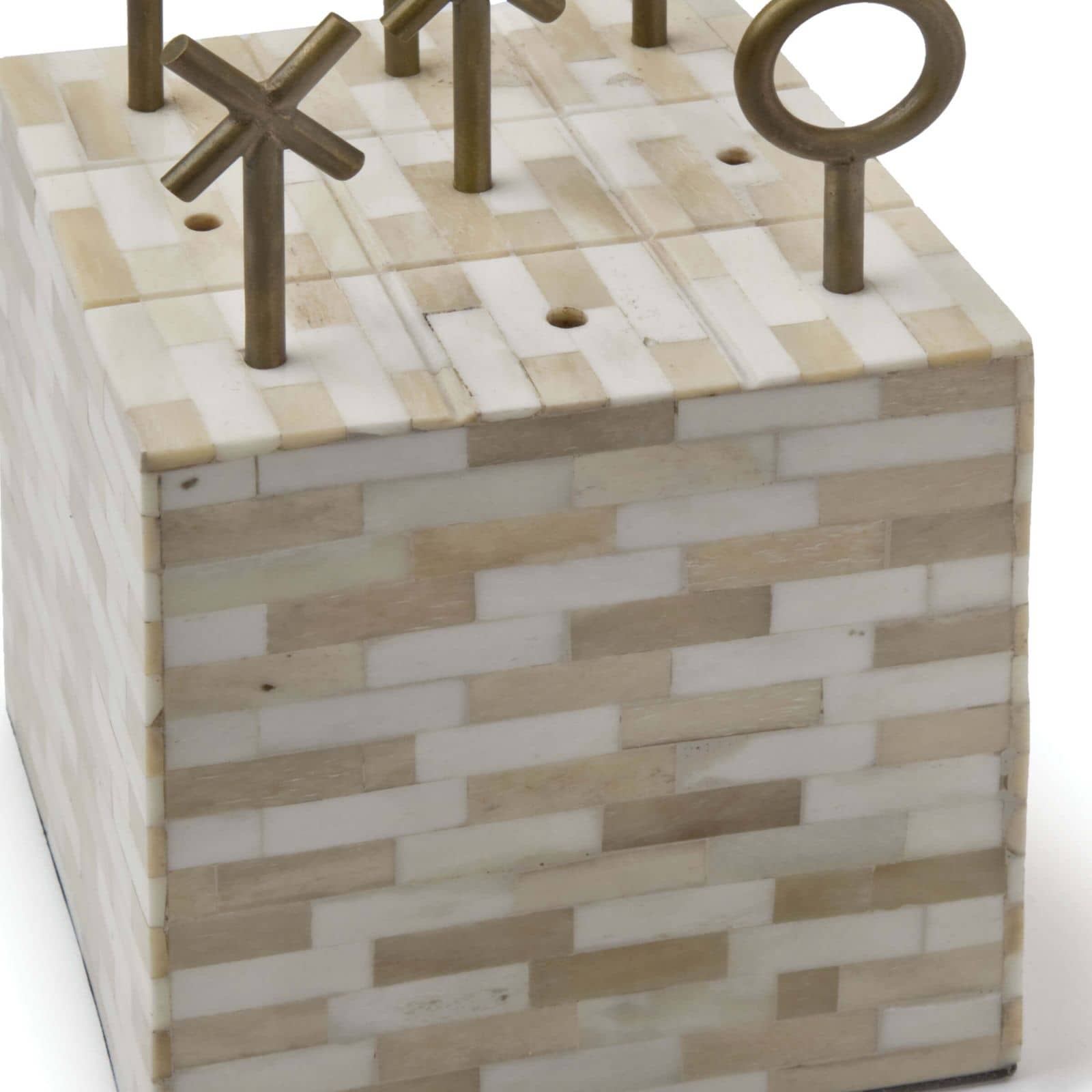 Regina Andrew Tic Tac Toe Block in Multi-Tone Bone