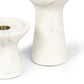 Regina Andrew Klein Marble Candle Holder Set in White