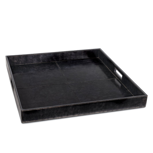 Regina Andrew Derby Square Leather Tray in Black