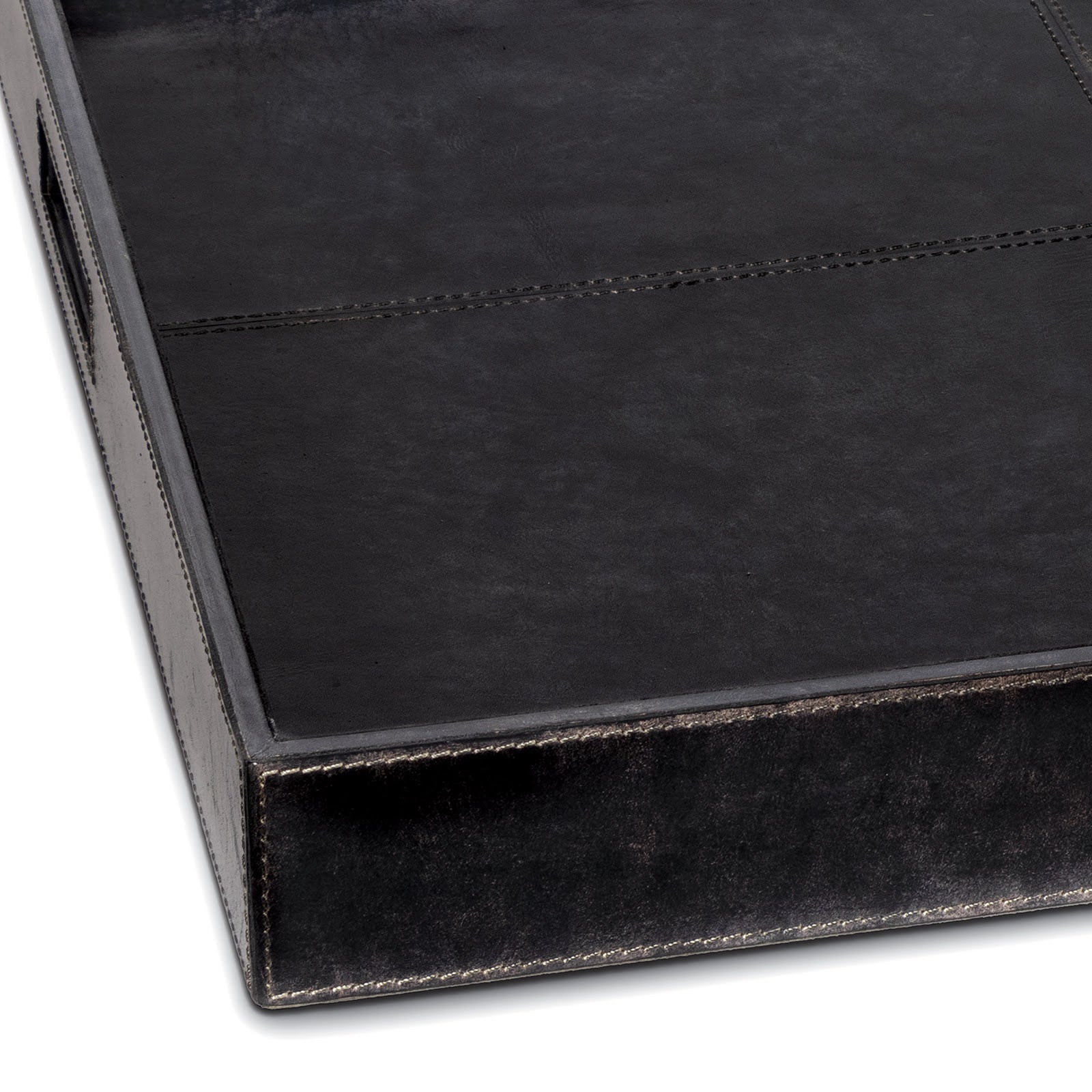Regina Andrew Derby Square Leather Tray in Black