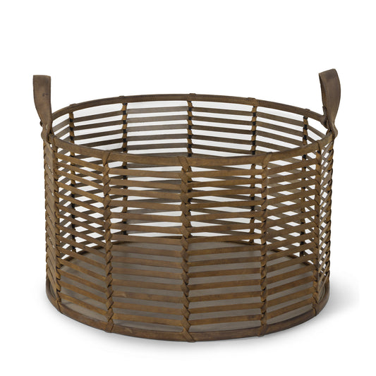 Regina Andrew Finn Leather Basket Large