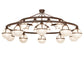 84" Bola Tavern 20-Light Two Tier Chandelier by 2nd Ave Lighting