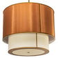 40" Cilindro Textrene Two Tier Pendant by 2nd Ave Lighting