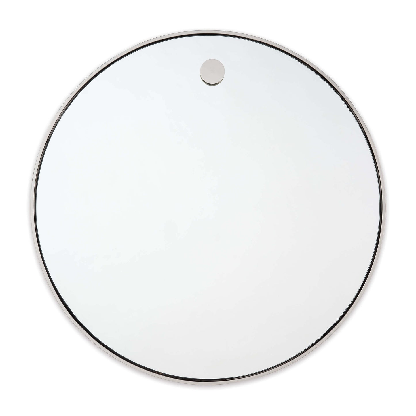 Regina Andrew Hanging Circular Mirror in Polished Nickel