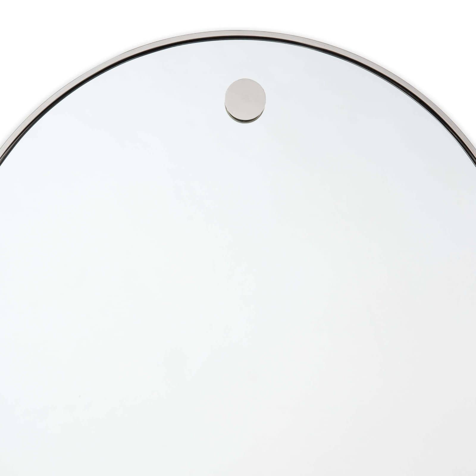 Regina Andrew Hanging Circular Mirror in Polished Nickel