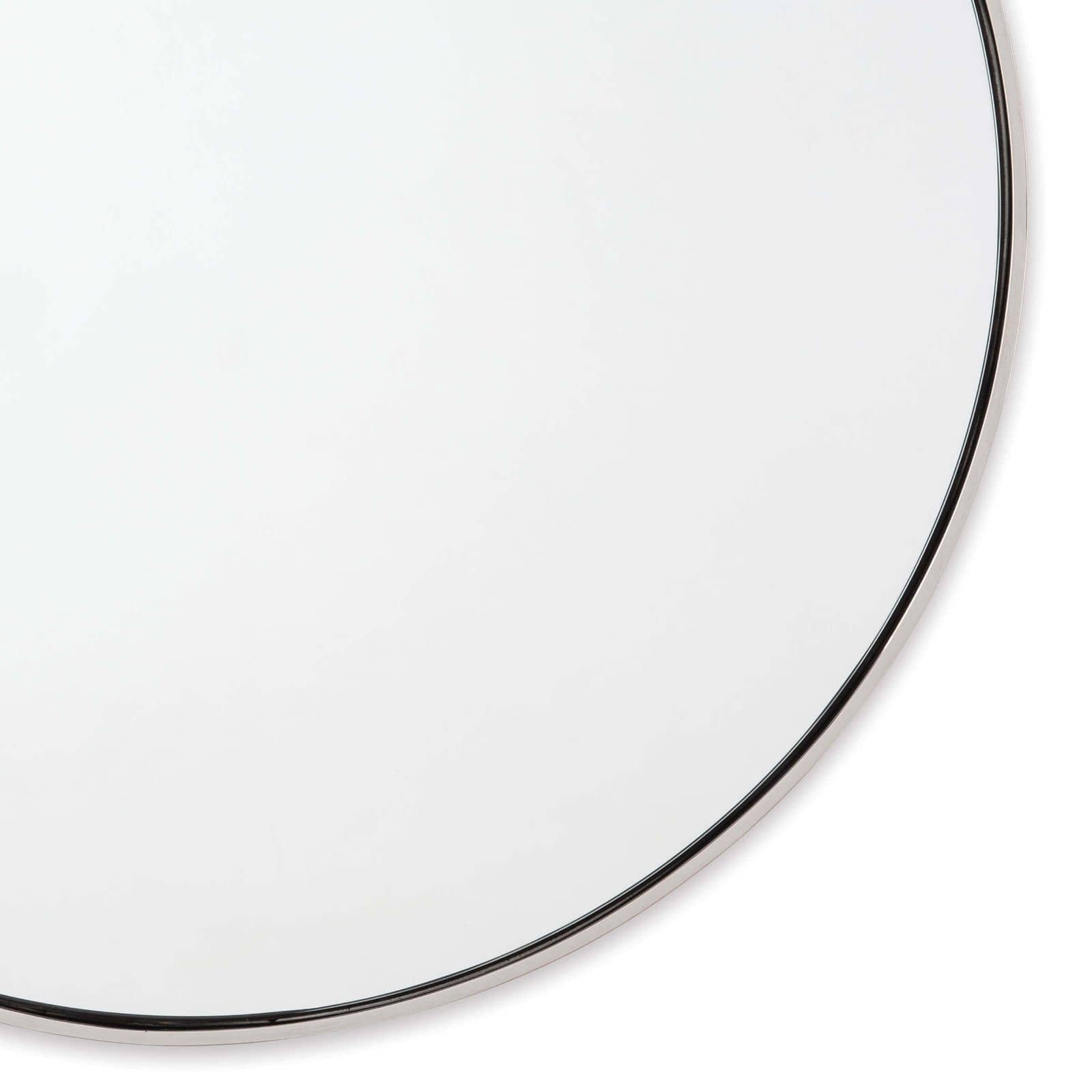 Regina Andrew Hanging Circular Mirror in Polished Nickel