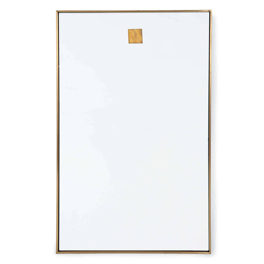 Regina Andrew Hanging Rectangle Mirror in Natural Brass